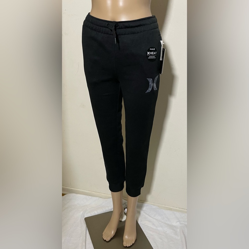 Sz M Hurley Youth 10-12 years Hurley Kids Black joggers  graphic logo